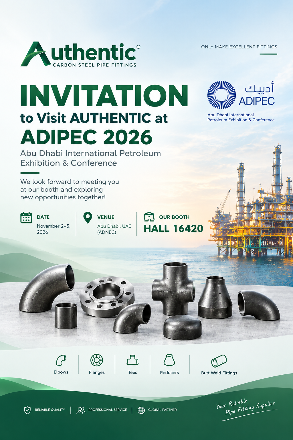Authentic cordially invites you to attend ADIPEC 2026 in Abu Dhabi.