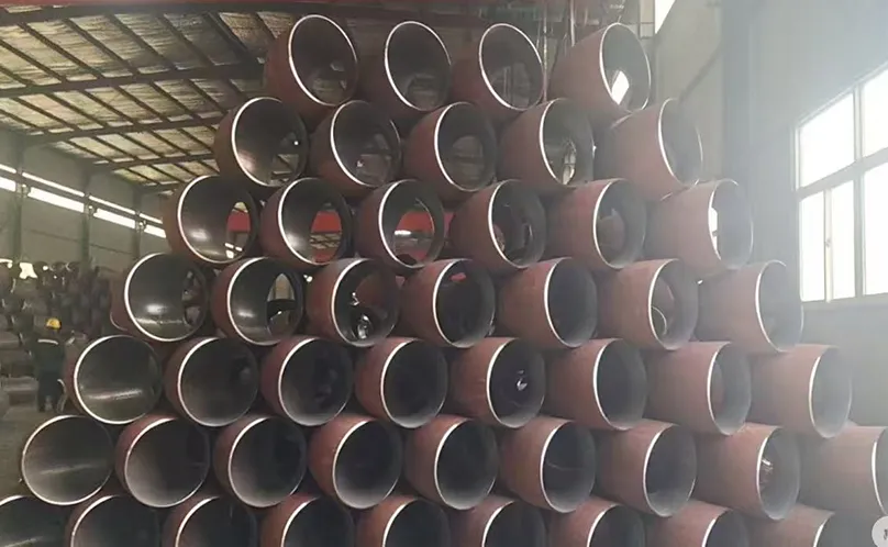 Cutting method of large diameter tee