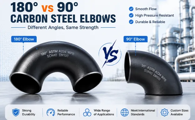 Comparison of 180° and 90° Carbon Steel Elbows