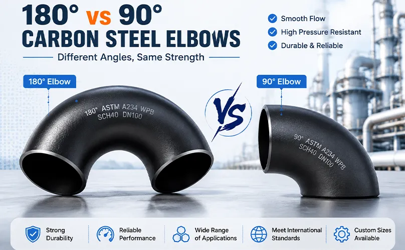 Comparison of 180° and 90° Carbon Steel Elbows