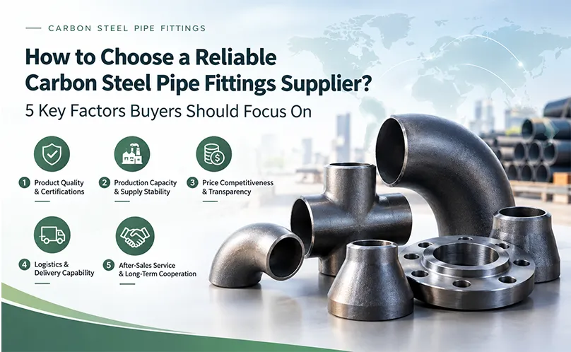 How to choose a reliable carbon steel pipe fitting supplier? 5 key factors that buyers need to consider.